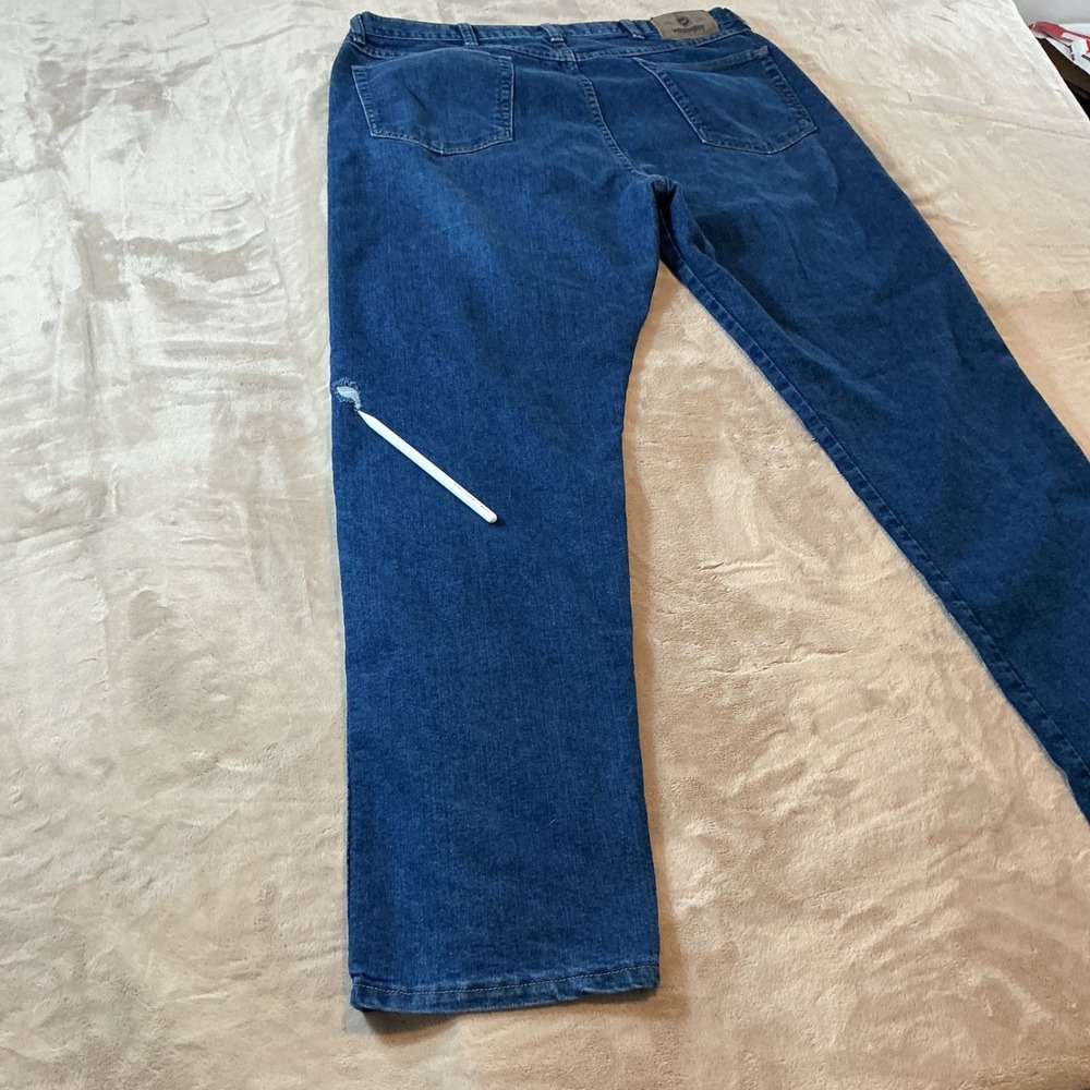 Wrangler Mens Regular Fit Blue Jeans 38x32 Medium Wash Denim 85900DW - Picture 8 of 11